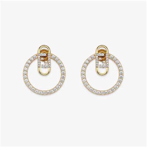 fendi o'lock earrings|fendi hoop earrings sale.